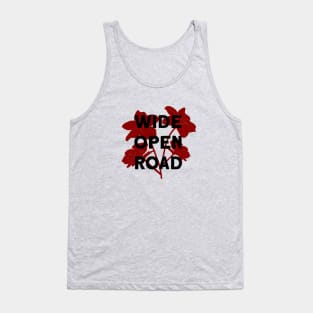 Wide Open Road, burgundy & black Tank Top